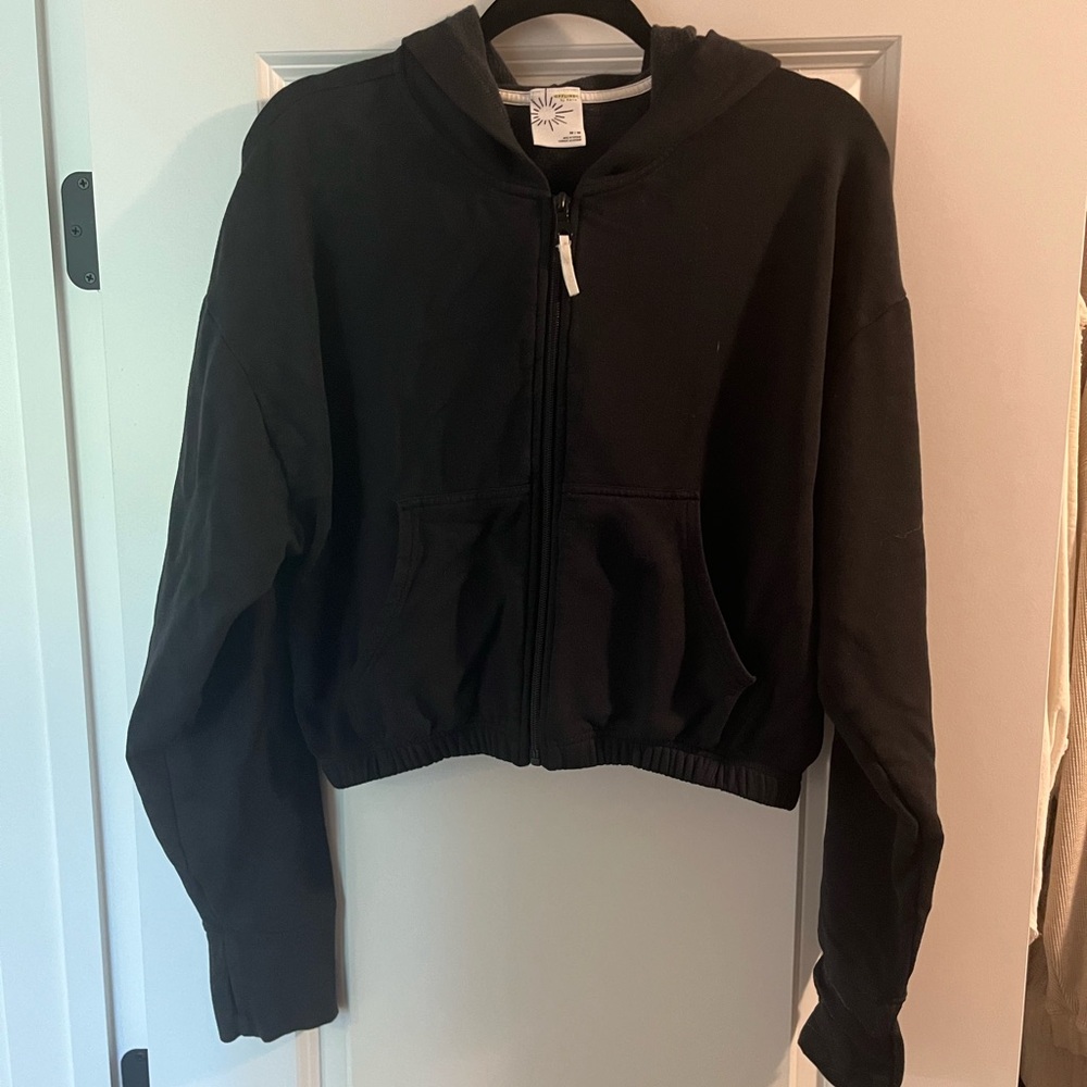Aerie Cropped Zip Hoodie - Size Medium